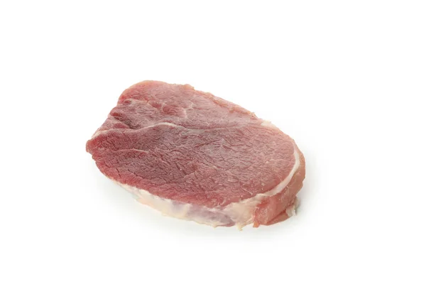 Färskt Rått Kött Biff Isolerat Vit Bakgrund — Stockfoto