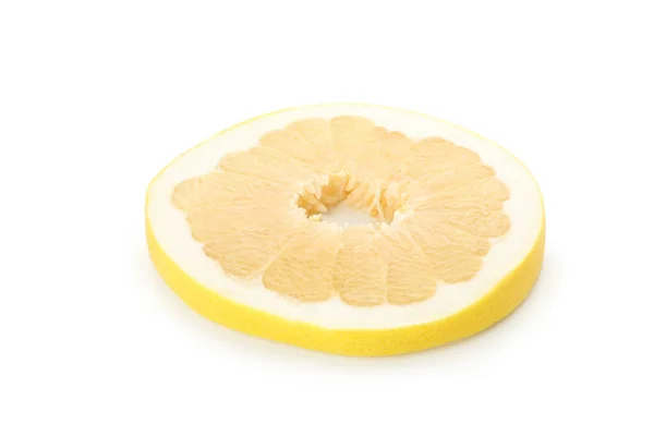 Pomelo Fruchtscheibe Isoliert Auf Weißem Hintergrund — Stockfoto