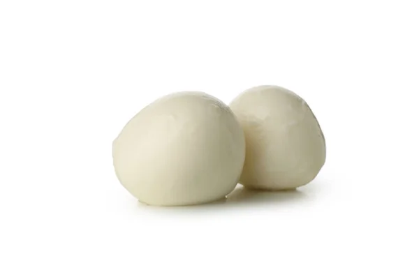 Lahodné Mozzarella Sýr Izolované Bílém Pozadí — Stock fotografie