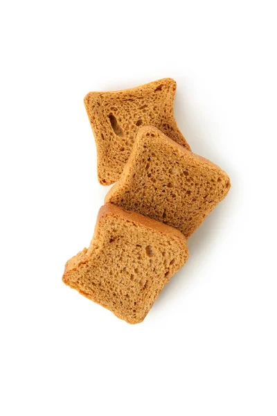 Mini Bread Pieces Isolated White Background — Stock Photo, Image