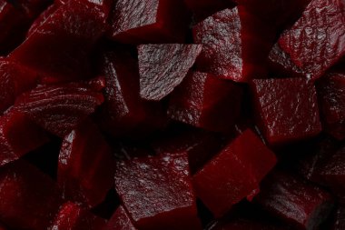 Tüm arka planda taze pancar küpleri, kapatın