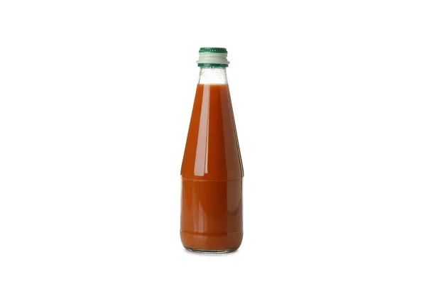 Flaska Morotsjuice Isolerad Vit Bakgrund — Stockfoto
