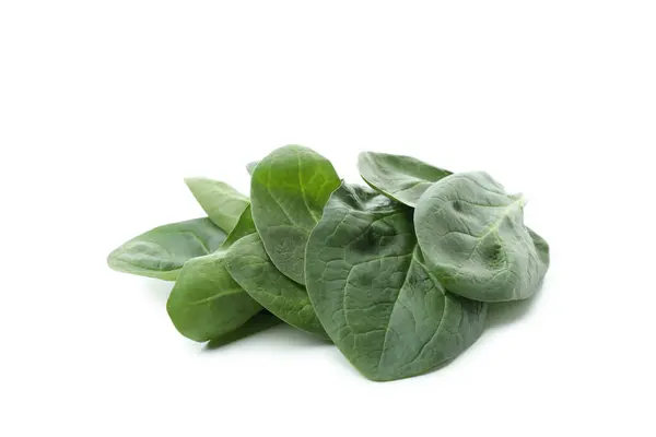 Fresh Raw Spinach Isolated White Background — Stock Photo, Image