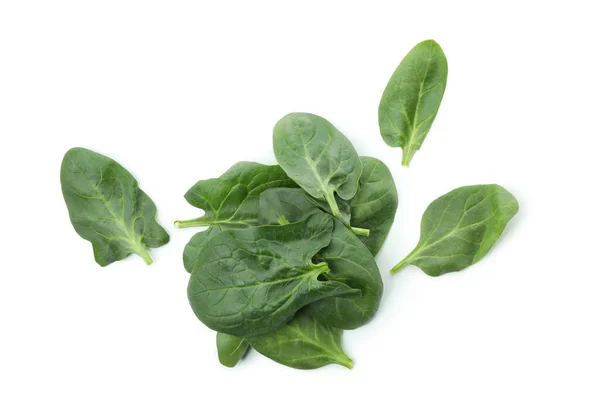 Fresh Raw Spinach Isolated White Background — Stock Photo, Image