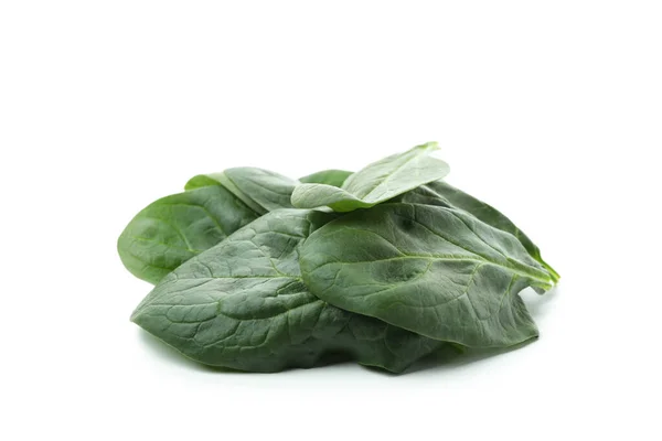 Fresh Raw Spinach Isolated White Background — Stock Photo, Image