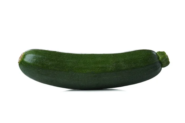 Verse Groene Courgette Geïsoleerd Witte Achtergrond — Stockfoto