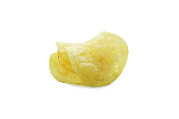 Группа Картофельных Чипсов Белом Фоне — стоковое фото
