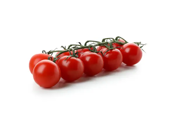 Pomodori Ciliegia Freschi Isolati Sfondo Bianco — Foto Stock