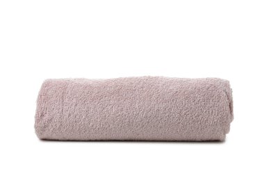 Temiz havlu beyaz arkaplanda izole edildi