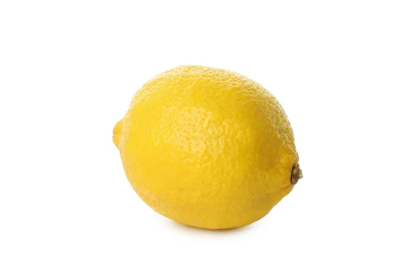 Fresh Single Lemon Isolated White Background — Stock Photo, Image