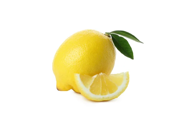 Citron Frais Isolé Sur Fond Blanc — Photo