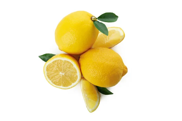 Группа Лимонов Белом Фоне — стоковое фото