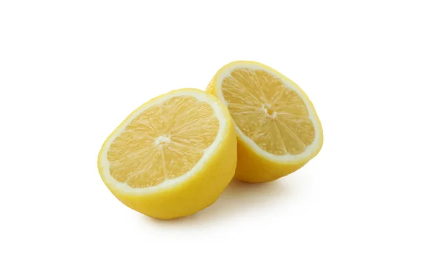 Halves Lemon Isolated White Background — Stock Photo, Image