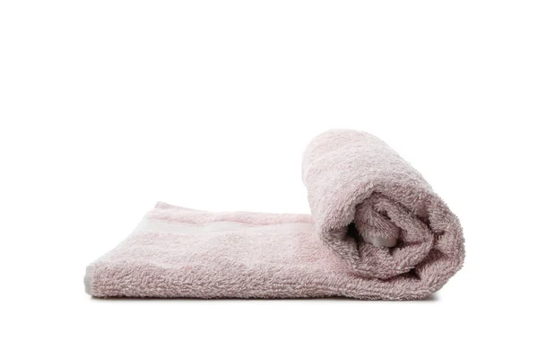 Clean Rolled Towel Isolated White Background — Stock Photo, Image