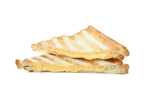 Смачний Бутерброд Грилі Ізольований Білому Тлі — стокове фото