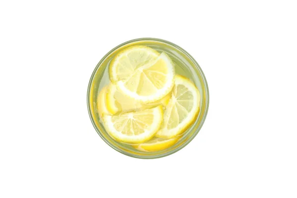 Ποτήρι Λεμονάδας Απομονωμένο Λευκό Φόντο — Φωτογραφία Αρχείου