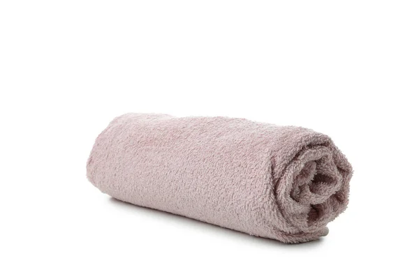 Asciugamano Pulito Laminato Isolato Sfondo Bianco — Foto Stock