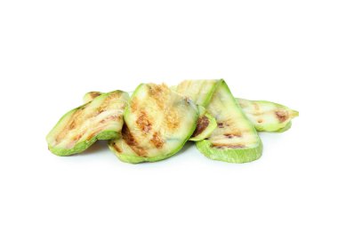 Beyaz arka planda izole edilmiş ızgara kabak.