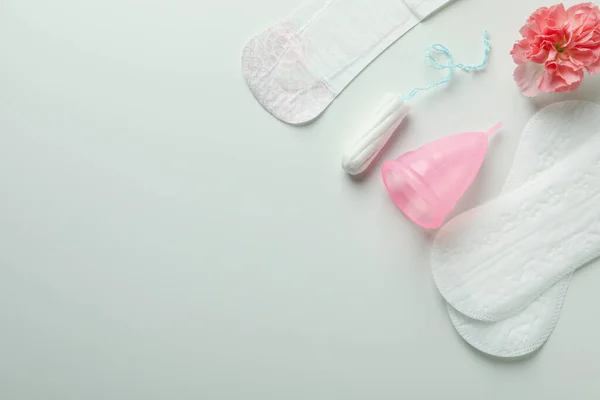 Concept Van Menstruatie Witte Achtergrond Ruimte Voor Tekst — Stockfoto