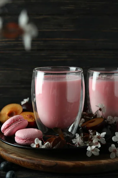 Concepto Comer Dulce Sobre Fondo Madera —  Fotos de Stock