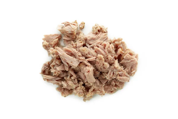 Tasty Canned Tuna Isolated White Background — Stock Photo, Image