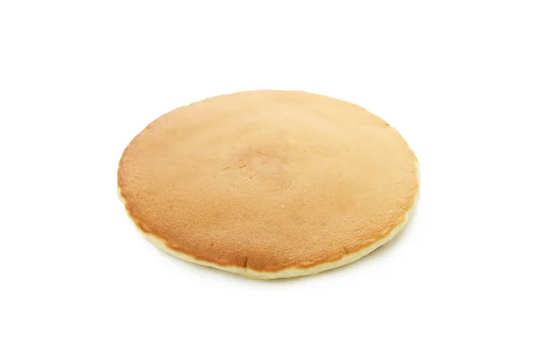 Single Smakelijke Pannenkoek Geïsoleerd Witte Achtergrond — Stockfoto