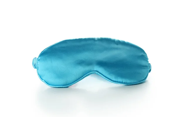 白い背景に隔離された青い睡眠マスク — ストック写真