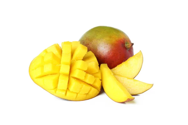 Ripe Mango Fruit Isolated White Background — Stock Photo, Image