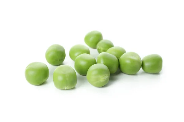 Green Pea Seeds Isolated White Background — Stock Photo, Image