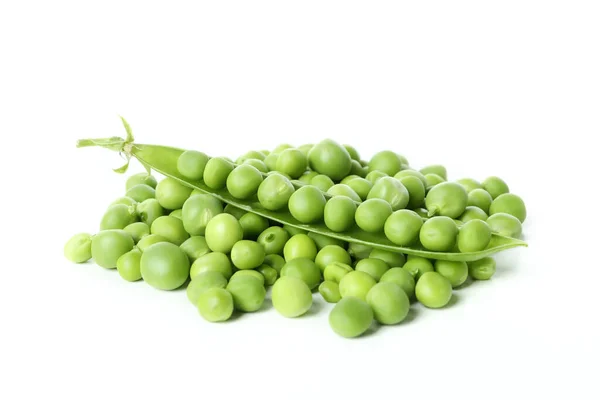 Семена Зеленого Гороха Белом Фоне — стоковое фото