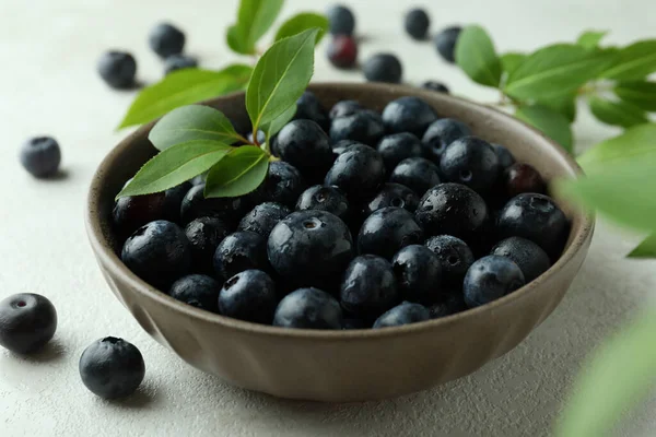 Frische Beeren Konzept Mit Blaubeere Auf Weißem Tisch — Stockfoto