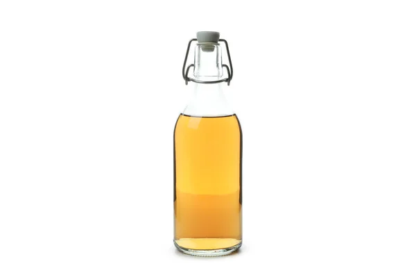 Homemade Apple Vinegar Isolated White Background — Fotografia de Stock