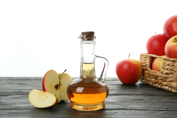 Homemade Apple Vinegar Isolated White Background — Foto de Stock