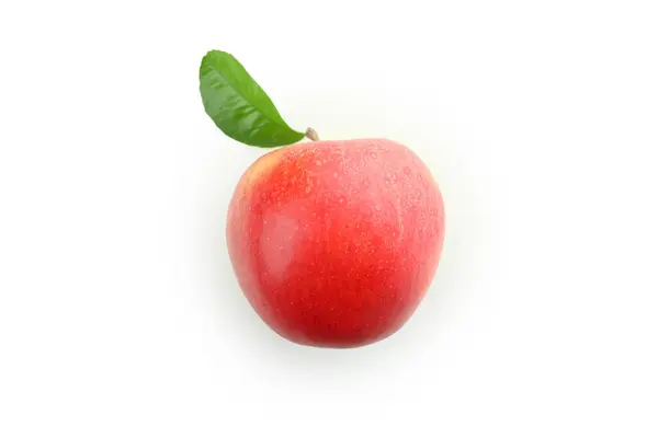 Pomme Rouge Mûre Isolée Sur Fond Blanc — Photo