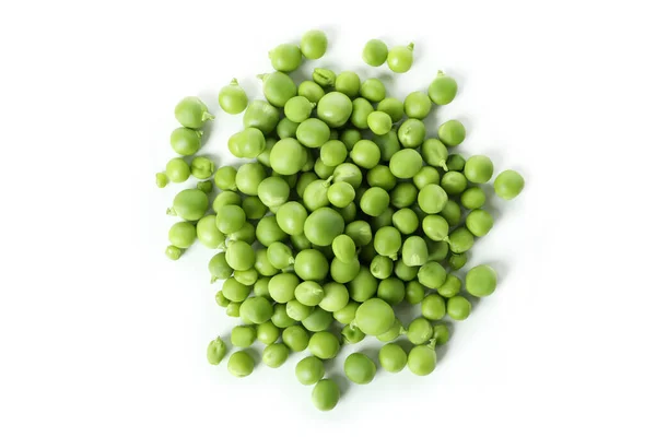 白い背景に隔離された緑のエンドウ豆の種 — ストック写真