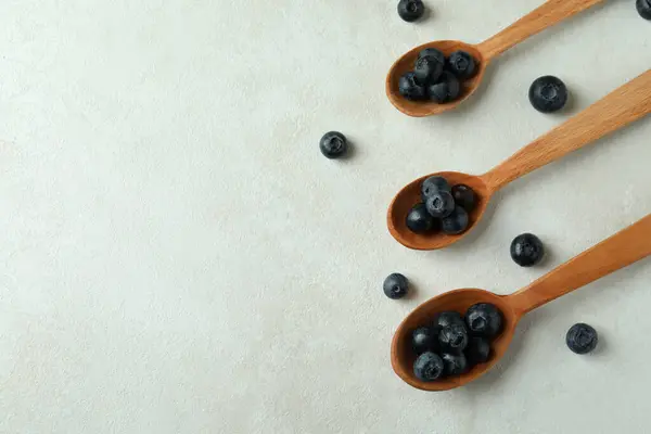 Frische Beeren Konzept Mit Blaubeere Auf Weißem Tisch — Stockfoto