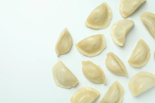 Concetto Cibo Gustoso Con Vareniki Pierogi Sfondo Bianco — Foto Stock