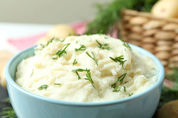 Leckeres Frisches Kartoffelpüree Hautnah — Stockfoto