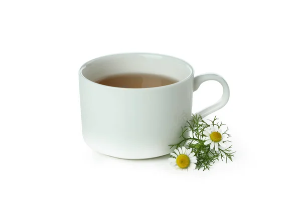Cup Chamomile Tea Isolated White Background — Stock Photo, Image