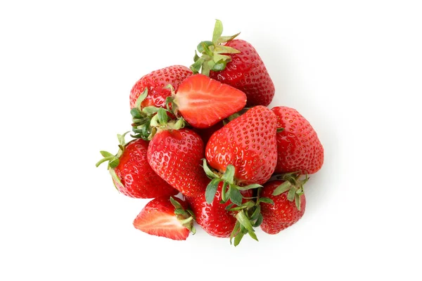 Frische Leckere Erdbeere Isoliert Auf Weißem Hintergrund — Stockfoto