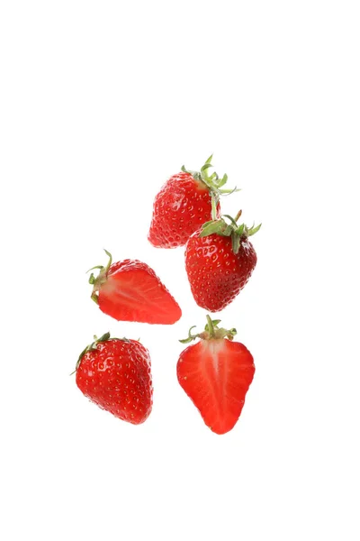 Fresh Tasty Strawberry Isolated White Background — Stock Photo, Image