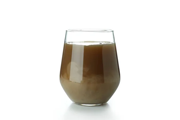 Склянка Крижаної Кави Ізольована Білому Тлі — стокове фото