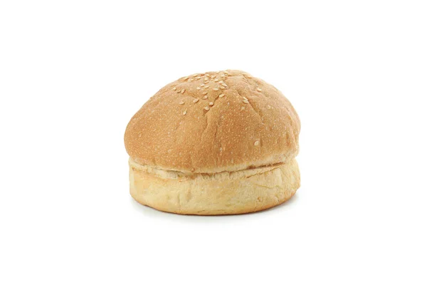 Pão Para Hambúrguer Isolado Fundo Branco — Fotografia de Stock