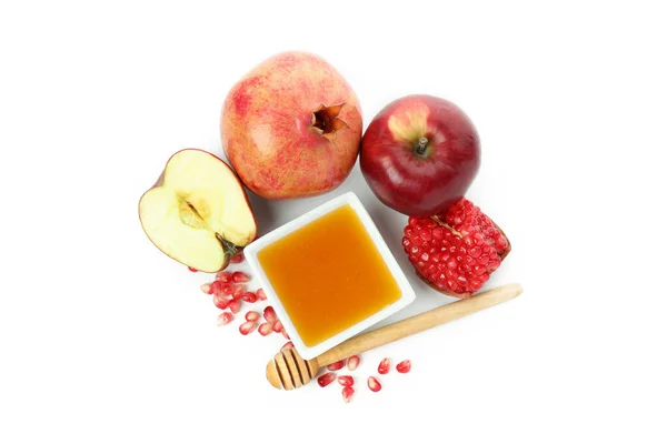 Rosh Hashanah Concept Geïsoleerd Witte Achtergrond — Stockfoto