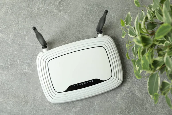 Router Plant Gray Textured Table — Stock Photo, Image