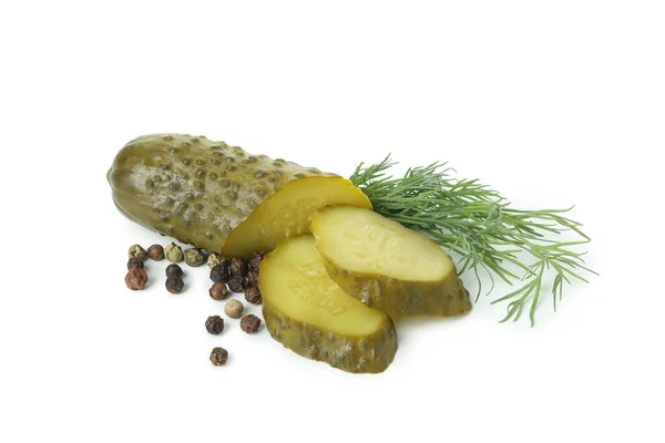 Pickles Specerijen Geïsoleerd Witte Achtergrond — Stockfoto