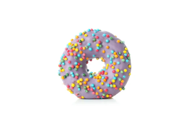 Donut Mit Streusel Isoliert Auf Weißem Hintergrund — Stockfoto