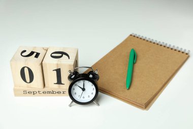 Beyaz arkaplanda 1 Eylül kavramı