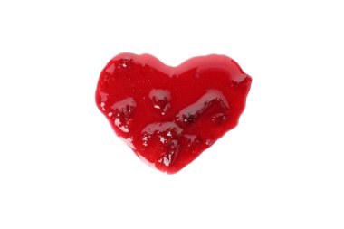 Beyaz arka planda izole edilmiş kiraz reçeli