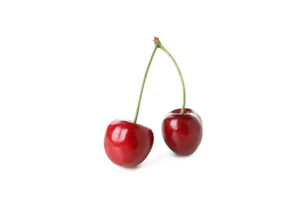 Sweet Red Cherry Isolated White Background — Stock Photo, Image